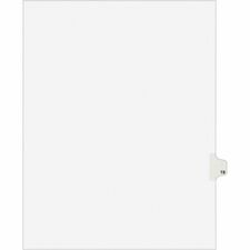 Avery&reg; Individual Legal Exhibit Dividers - Avery Style 1 Printed Tab(s) - Digit - 18 - 1 Tab(s)/Set - 8.5" Divider Width x 11" Divider Length - Letter - White Paper Divider - Paper Tab(s) - 20% Recycled - Reinforced Tab, Rip Proof, Unpunched - 25 / Pa