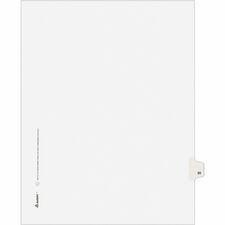 Avery&reg; Individual Legal Exhibit Dividers - Avery Style 1 Printed Tab(s) - Digit - 20 - 1 Tab(s)/Set - 8.5" Divider Width x 11" Divider Length - Letter - White Paper Divider - Paper Tab(s) - 20% Recycled - Reinforced Tab, Rip Proof, Unpunched - 25 / Pa