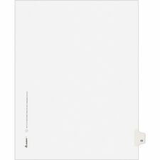 Avery&reg; Individual Legal Exhibit Dividers - Avery Style 1 Printed Tab(s) - Digit - 23 - 1 Tab(s)/Set - 8.5" Divider Width x 11" Divider Length - Letter - White Paper Divider - Paper Tab(s) - 20% Recycled - Reinforced Tab, Rip Proof, Unpunched - 25 / Pa