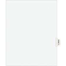 Avery&reg; Individual Legal Exhibit Dividers - Avery Style 1 Printed Tab(s) - Character - Q - 8.5" Divider Width x 11" Divider Length - Letter - White Paper Divider - Paper Tab(s) - 20% Recycled - Reinforced Tab, Rip Proof, Unpunched - 25 / Pack