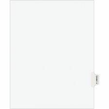 Avery&reg; Individual Legal Exhibit Dividers - Avery Style 1 Printed Tab(s) - Character - R - 8.5" Divider Width x 11" Divider Length - Letter - White Paper Divider - Paper Tab(s) - 20% Recycled - Reinforced Tab, Rip Proof, Unpunched - 25 / Pack