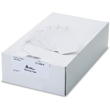Avery&reg; Marking Tags, Strung, 3-1/4" x 1-15/16" , 1,000 Tags (12200) 3.25" Length x 1.94" Width - Rectangular - Twine Fastener - Polyester, Cotton - White - 1000 / Box