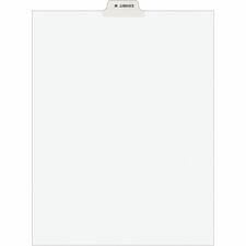 Avery&reg; Individual Bottom Tab Legal Dividers 25 x Divider(s) - Bottom Tab(s) - Exhibit M - 1 Tab(s)/Set - 8.5" Divider Width x 11" Divider Length - Letter - 8.50" Width x 11" Length - White Paper Divider - 20% Recycled - 25 / Pack