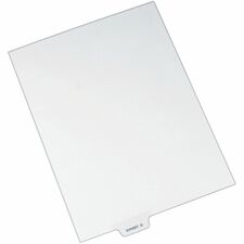 Avery&reg; Individual Bottom Tab Legal Dividers 25 x Divider(s) - Bottom Tab(s) - Exhibit Q - 1 Tab(s)/Set - 8.5" Divider Width x 11" Divider Length - Letter - 8.50" Width x 11" Length - White Paper Divider - 20% Recycled - 25 / Pack