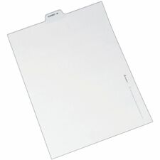Avery&reg; Individual Bottom Tab Legal Dividers 25 x Divider(s) - Bottom Tab(s) - Exhibit W - 1 Tab(s)/Set - 8.5" Divider Width x 11" Divider Length - Letter - 8.50" Width x 11" Length - White Paper Divider - 20% Recycled - 25 / Pack