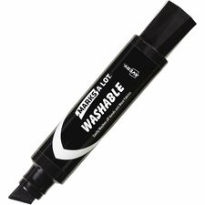 Avery&reg; Marks A Lot Marks A Lot Jumbo Washable Marker Chisel Marker Point - Washable - Black Ink - Water Based - Black Barrel - 1 Each