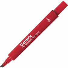 Carter's Permanent Markers - Large Desk-Style Size Chisel Marker Point - Red Ink - 1 Each