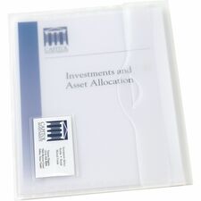 The Mighty Badge&reg; by Avery&reg; Letter File Wallet 8 1/2" x 11" - 50 Sheets Capacity - 1 Front Pocket(s) - Poly - Clear - 0% Recycled - 12 / Box