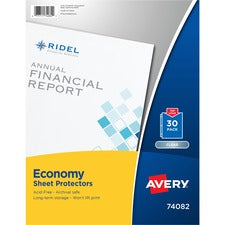 Avery&reg; Economy-Weight Sheet Protectors For Letter 8 1/2" x 11" Sheet - Clear - Polypropylene - 30 / Pack