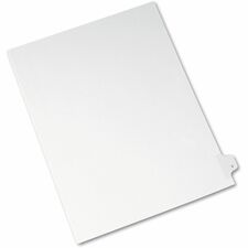 Avery&reg; Side Tab Individual Legal Dividers 25 x Divider(s) - Side Tab(s) - Y - 1 Tab(s)/Set - 8.5" Divider Width x 11" Divider Length - Letter - 8.50" Width x 11" Length - White Paper Divider - 20% Recycled - 25 / Pack