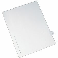 Avery&reg; Alllstate Style Individual Legal Dividers 25 x Divider(s) - Side Tab(s) - 6 - 1 Tab(s)/Set - 8.5" Divider Width x 11" Divider Length - Letter - 8.50" Width x 11" Length - White Paper Divider - 20% Recycled - 25 / Pack