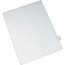 Avery&reg; Alllstate Style Individual Legal Dividers 25 x Divider(s) - Side Tab(s) - 21 - 1 Tab(s)/Set - 8.5" Divider Width x 11" Divider Length - Letter - 8.50" Width x 11" Length - Paper Divider - White Tab(s) - 20% Recycled - 25 / Pack