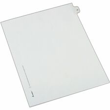 Avery&reg; Alllstate Style Individual Legal Dividers 25 x Divider(s) - Side Tab(s) - 24 - 1 Tab(s)/Set - 8.5" Divider Width x 11" Divider Length - Letter - 8.50" Width x 11" Length - Paper Divider - White Tab(s) - 20% Recycled - 25 / Pack