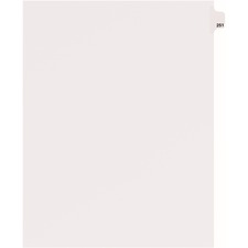 Avery&reg; Side Tab Individual Legal Dividers 25 x Divider(s) - Side Tab(s) - 251 - 1 Tab(s)/Set - 8.5" Divider Width x 11" Divider Length - Letter - 8.50" Width x 11" Length - White Paper Divider - 20% Recycled - 25 / Pack