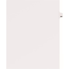 Avery&reg; Side Tab Individual Legal Dividers 25 x Divider(s) - Side Tab(s) - 255 - 1 Tab(s)/Set - 8.5" Divider Width x 11" Divider Length - Letter - 8.50" Width x 11" Length - White Paper Divider - 20% Recycled - 25 / Pack
