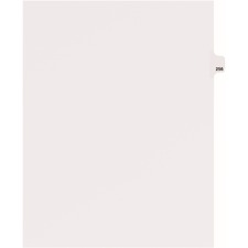 Avery&reg; Side Tab Individual Legal Dividers 25 x Divider(s) - Side Tab(s) - 256 - 1 Tab(s)/Set - 8.5" Divider Width x 11" Divider Length - Letter - 8.50" Width x 11" Length - White Paper Divider - 20% Recycled - 25 / Pack