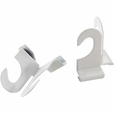 Baumgartens Suspended Ceiling Hooks 2 Pack WHITE (54510) 30 lb (13.61 kg) Capacity - Durable - 2" Size - for Plant, Sign, Decoration, Office, Classroom, Garage, Home, Cell Phone - White - 2 / Pack