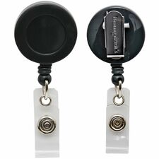 SICURIX Badge Holder Plastic - Black - Compact - 1 Each