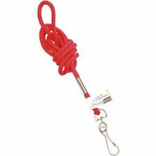 SICURIX Standard Rope Lanyard Rugged - Standard - Hook Attachment - 36" Length - Red - Nylon - 1 Each