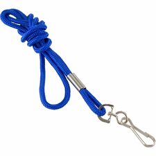 SICURIX Standard Rope Lanyard Rugged - Standard - Hook Attachment - 36" Length - Blue - Nylon - 1 Each