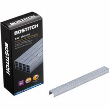 Bostitch PowerCrown P3 Plier Stapler Specialty Staples 1/4" Leg - 5/16" Crown - Chisel Point - Silver - High Carbon Steel - 1.1" Height x 1.7" Width x 4.2" Length - 210 Per Strip - 5000 / Box