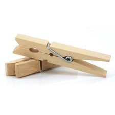 Creativity Street Natural Spring Clothespins 3.4" Length - Natural - Wood - 50 / Pack