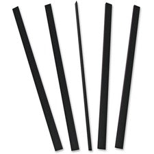 C-Line Slide-on Binding Bars 11" Height x 0.1" Width x 11" Length - 0.12" Maximum Capacity - Black - 100 / Box