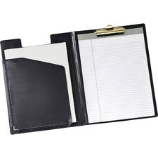 Cardinal&reg; 252 610 Letter Pad Folio 8 1/2" x 11" - 100 Sheets Capacity - 1 Inside Front Pocket(s) - Vinyl, Polyvinyl Chloride (PVC) - Black - Pad Holder - 1 Each