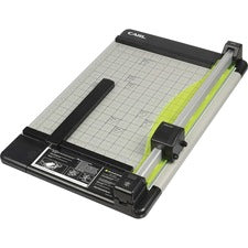CARL Heavy-Duty 15" Paper Trimmer 36 Sheet Cutting Capacity - 1 Carbide Blade - 15" Cutting Length - 0.8" Height x 14" Width x 15.3" Length - Heavy Duty, Locking Blade - Metal, Acrylonitrile Butadiene Styrene (ABS), Acrylic - Gray - 1 Each