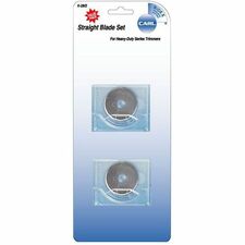 CARL Rotary Trimmer Straight Blade Set 1.10" Length - Straight Style - Steel - Silver - 2 / Set