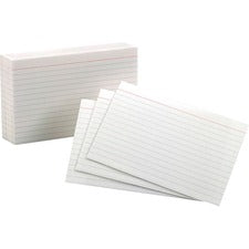 Oxford Top Quality Ruled Index Cards 4" x 6" - 85 lb Basis Weight - Sustainable Forestry Initiative (SFI) - White - 100 / Pack