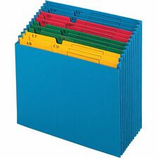 Pendaflex Recycled Expanding File 11" x 12" - 12 Pocket(s) - Paper, Paper - Blue - Preprinted - 10% Recycled - 1 Each