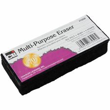 Charles Leonard Multi-Purpose Eraser 2" Width x 5" Length - Washable - Black - Felt - 1 Each