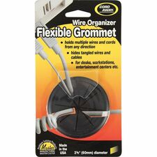 CordAway Flexible Grommet Grommet - Black - 1 Each