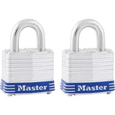 Master Lock High Security Padlock Keyed Alike - 0.28" Shackle Diameter - Cut Resistant, Pick Proof, Rust Resistant - Steel - Silver - 2 / Pack