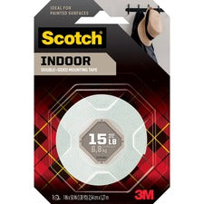 Scotch Mounting Tape 4.17 ft Length x 1" Width - 1" Core - White - Foam - For Multipurpose - 1 Roll