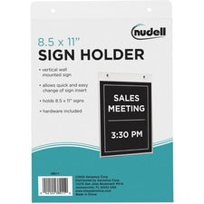 Golite nu-dell Sign Holder Support 8.50" x 11" Media - Vertical - Plastic - Clear - 1 Each