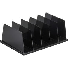 Officemate Desktop Sorter 5 Compartment(s) - 9" Height x 13.50" Width x 5" Depth - Desktop - Black - Plastic - 1 Each