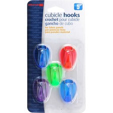 Officemate Cubicle Hooks Standard - Assorted - 5 / Pack
