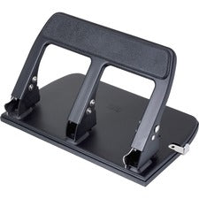 Officemate Heavy-duty 3-hole Punch with Padded Handle 3 Punch Head(s) - 40 Sheet of 20lb Paper - 9/32" Punch Size - Silver