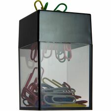 Officemate Magnetic Top Paper Clip Dispenser Smoke - 1 Each