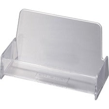 Officemate Business Card Holders 1.9" Height x 3.9" Width x 2.4" Depth - Plastic - Clear - 1 Each