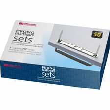 Officemate Prong Fasteners Standard - 2.8" Length - 2" Size Capacity - Silver - Steel - 50 / Box