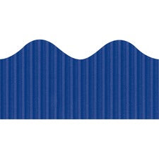 Bordette Decorative Border Rectangle with Scalloped Trim Shape - Pin-up - Fadeless - 4" Height x 2.25" Width x 600" Length - Royal Blue - Paper - 1 Roll