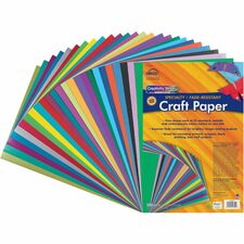 Creativity Street Designer Art Paper Sheets Art - 12" Width x 18" Length - Assorted - 100 / Pack