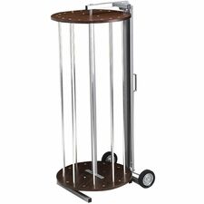 Pacon Rotary Art Roll Rack 48" Roll Width Supported - Rotary, Mobile Unit, Powder Coated - Gray - Rubber - 1 Each