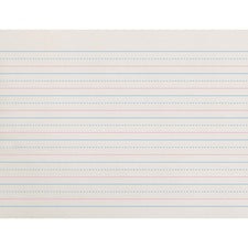 Zaner-Bloser Dotted Midline Newsprint Paper 500 Sheets - 0.63" Ruled - Unruled Margin - 10 1/2" x 8" Sheet Size - White Paper - 500 / Pack