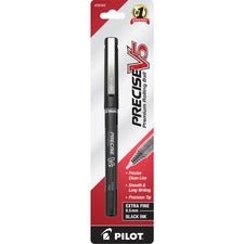 Pilot Precise V5 Premium Rolling Ball Pen 0.5 mm Extra Fine Needle Pen Point - Black Ink - Black Barrel - 1 / Pack