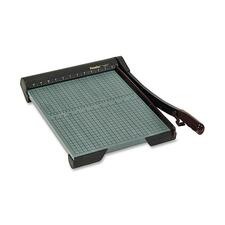 Premier Heavy-Duty Wood Series Paper Trimmers 20 Sheet Cutting Capacity - 1 Steel Blade - 15" Cutting Length - 4.3" Height x 17" Width x 24" Depth - Non-skid Rubber Feet, Heavy Duty, Locking Blade - Wood, Steel - Green - 1 Each