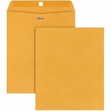 Quality Park 10 x 12 Clasp Envelopes with Deeply Gummed Flaps Clasp - #95 - 10" Width x 12" Length - 28 lb - Gummed - Kraft - Kraft - 100 / Box